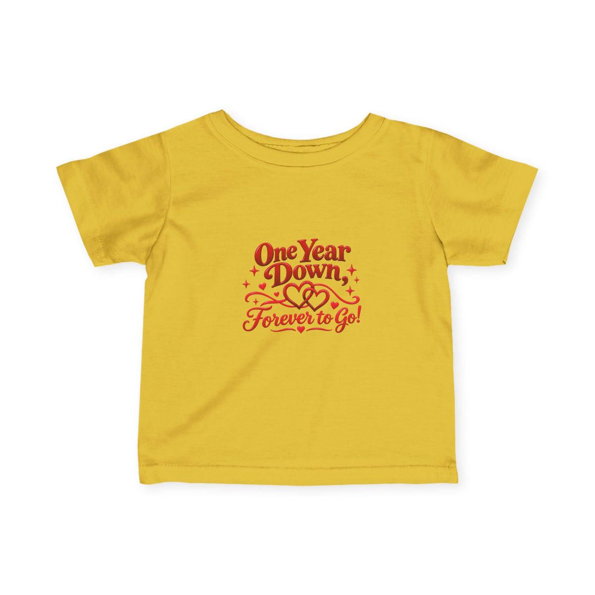 Infant Fine Jersey Tee - One year down forever to go