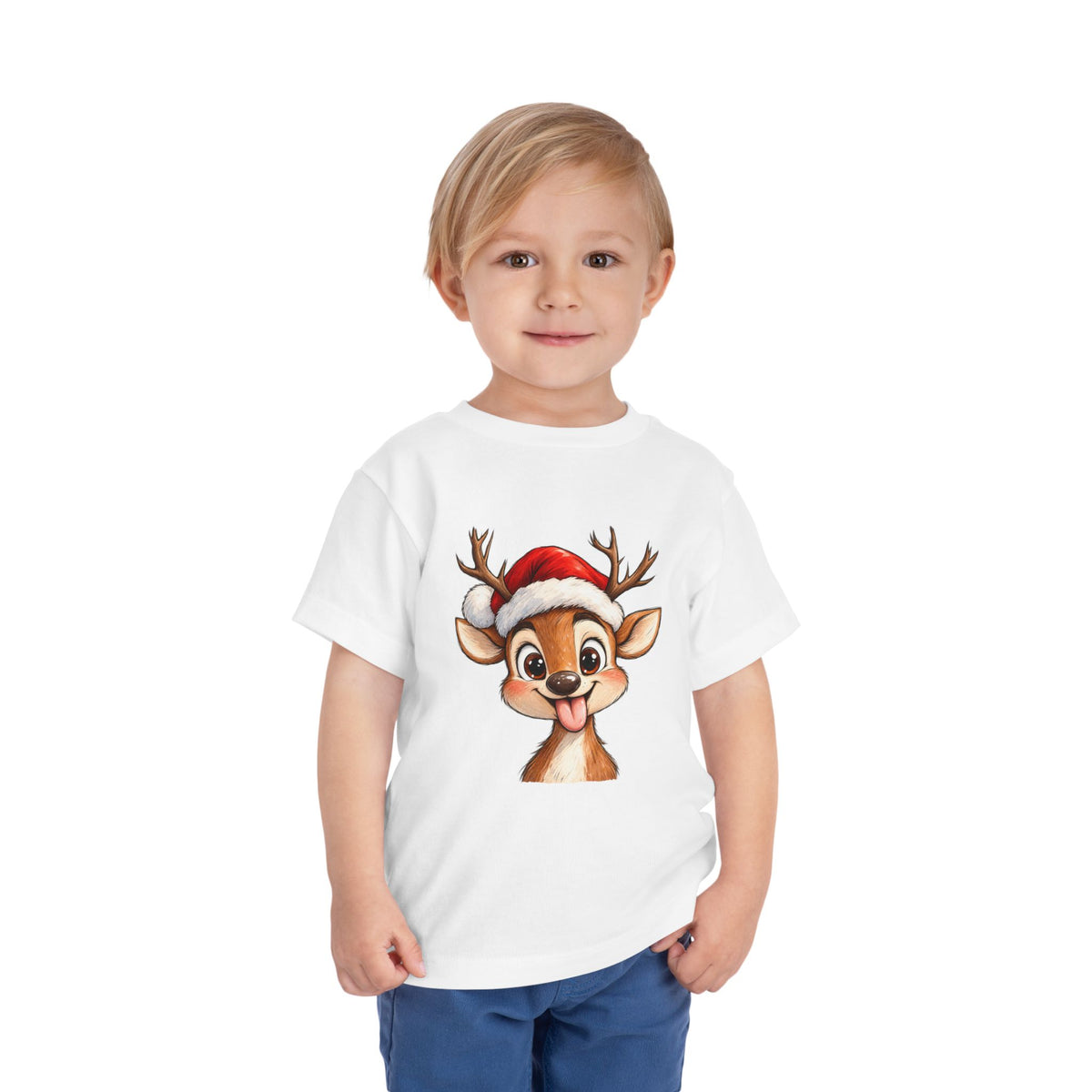 Toddler Short Sleeve Tee - Santa's Reindeer