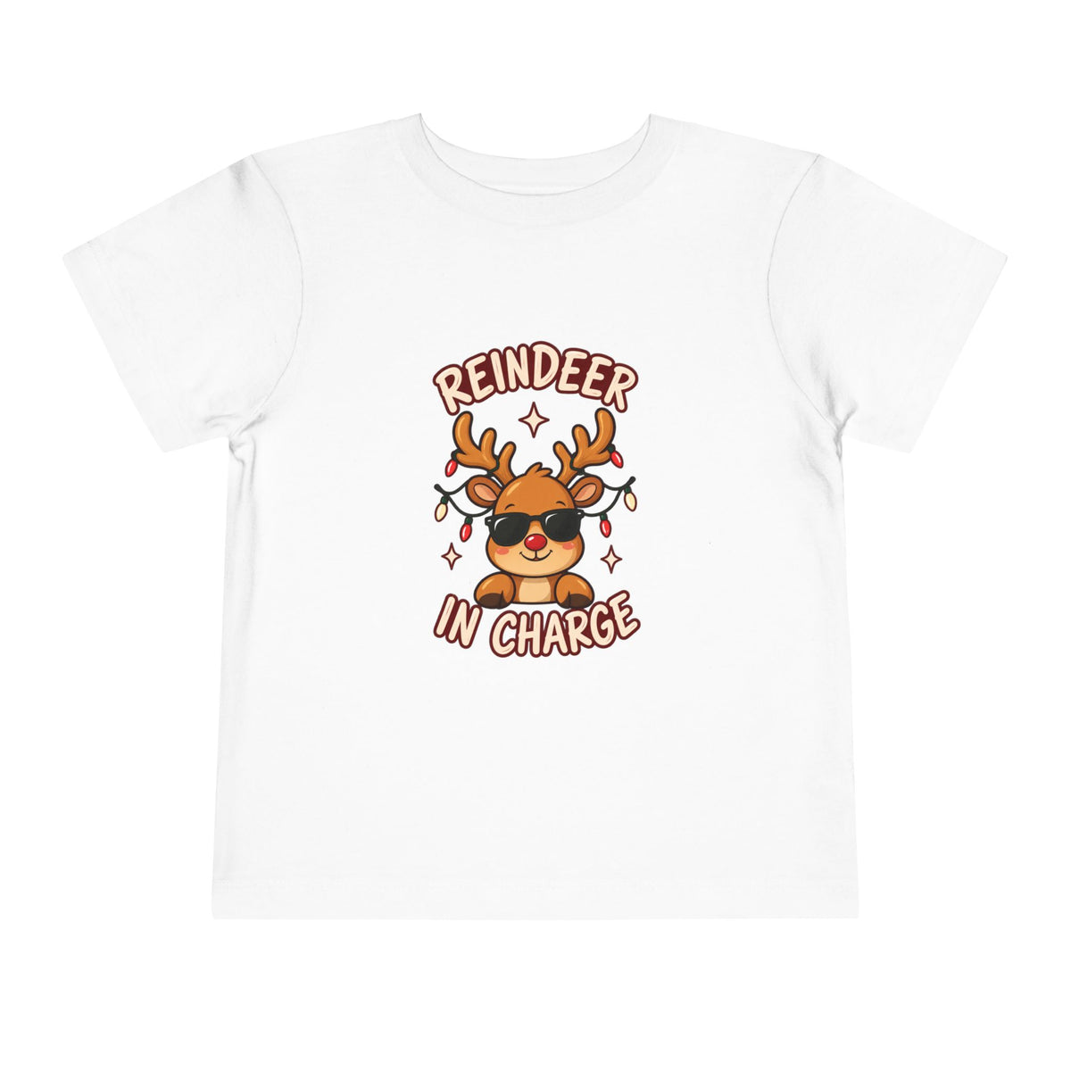 Toddler Short Sleeve Tee  -Reindeer In Charge