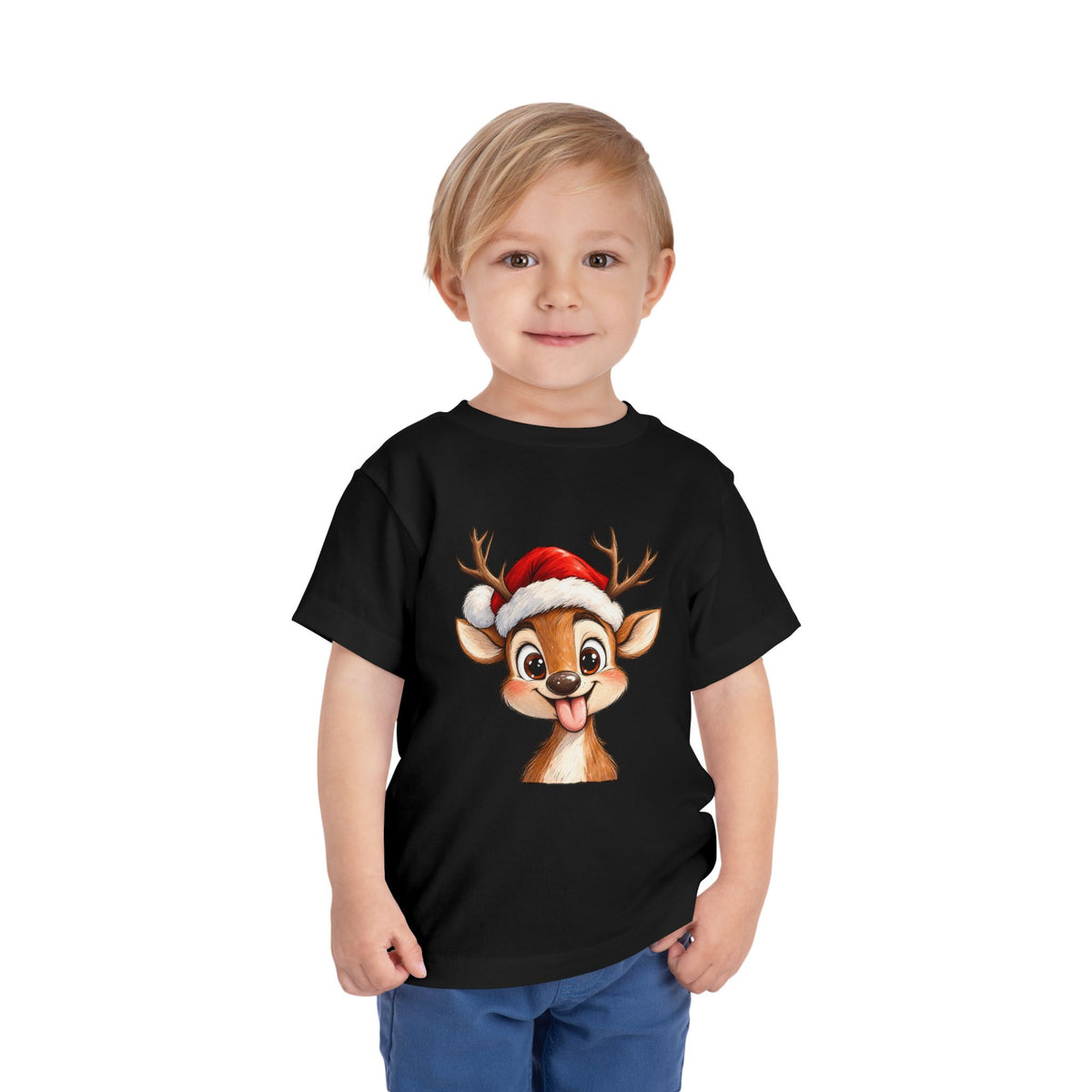Toddler Short Sleeve Tee - Santa's Reindeer
