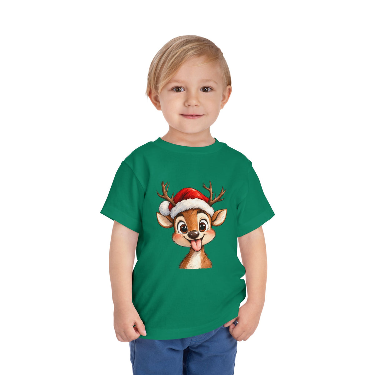 Toddler Short Sleeve Tee - Santa's Reindeer
